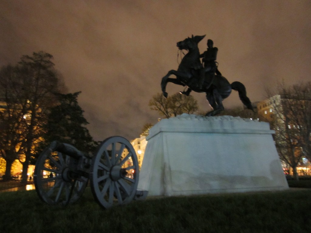 LaFayette Square, directly in front of the White House