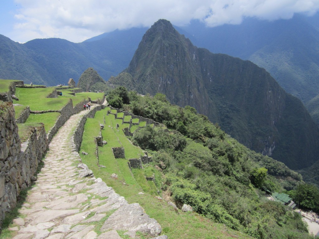 The last stretch of the Inca Trail, approaching Machu Picchu