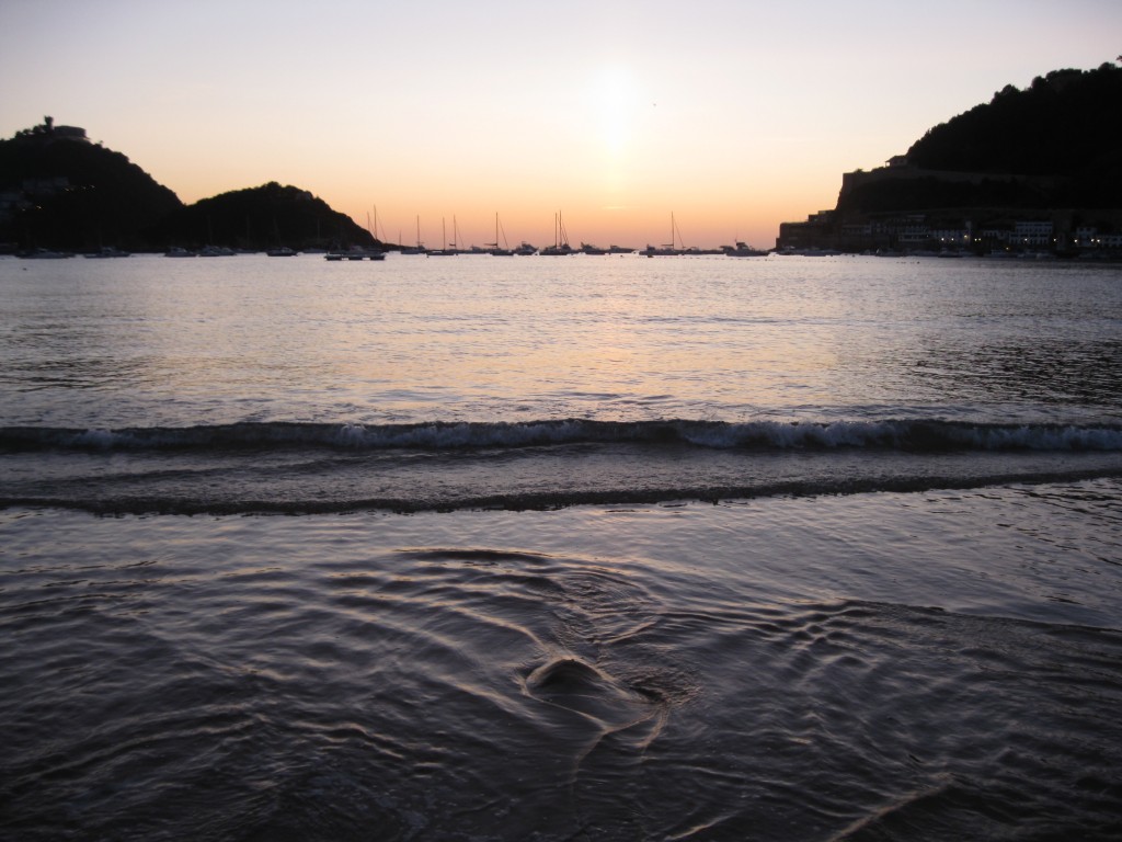 Sunset in San Sebastian, Spain