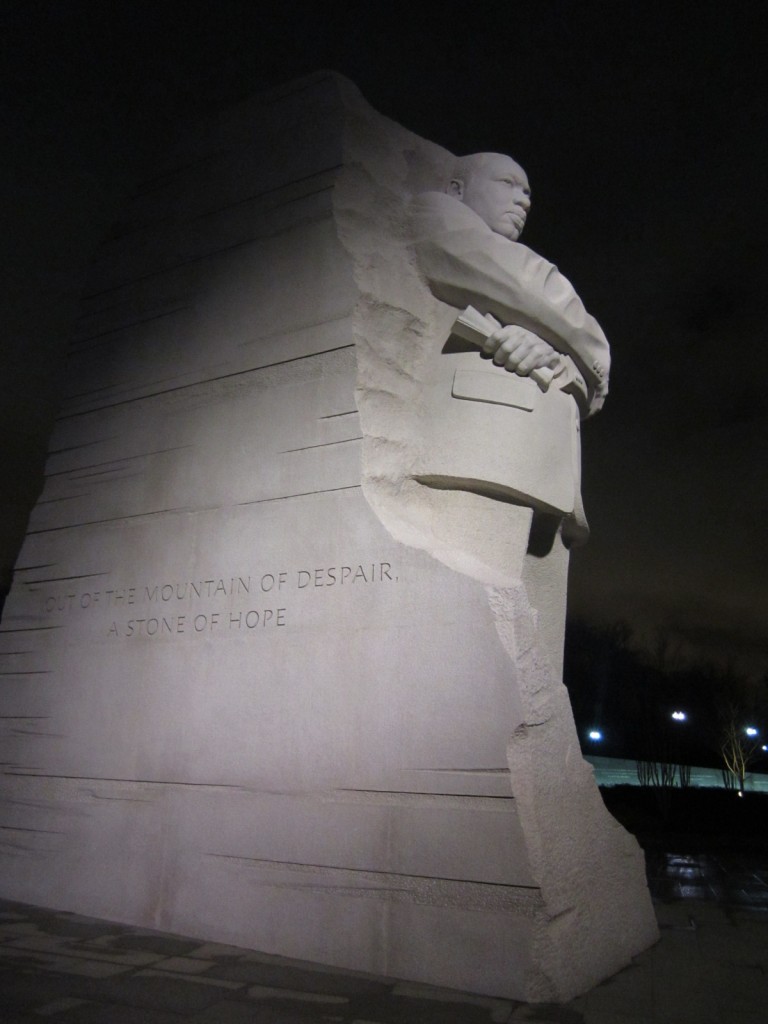 "Out of the mountain of dispair, a stone of hope"