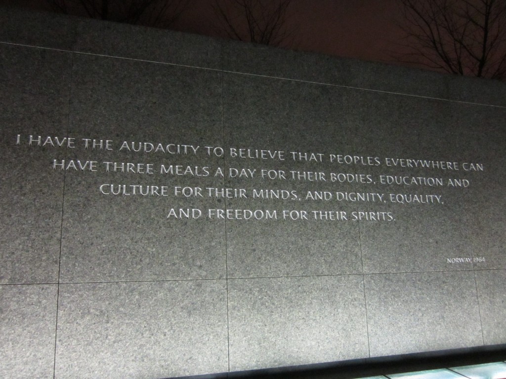 Inscription Wall element of MLK, Jr. Memorial