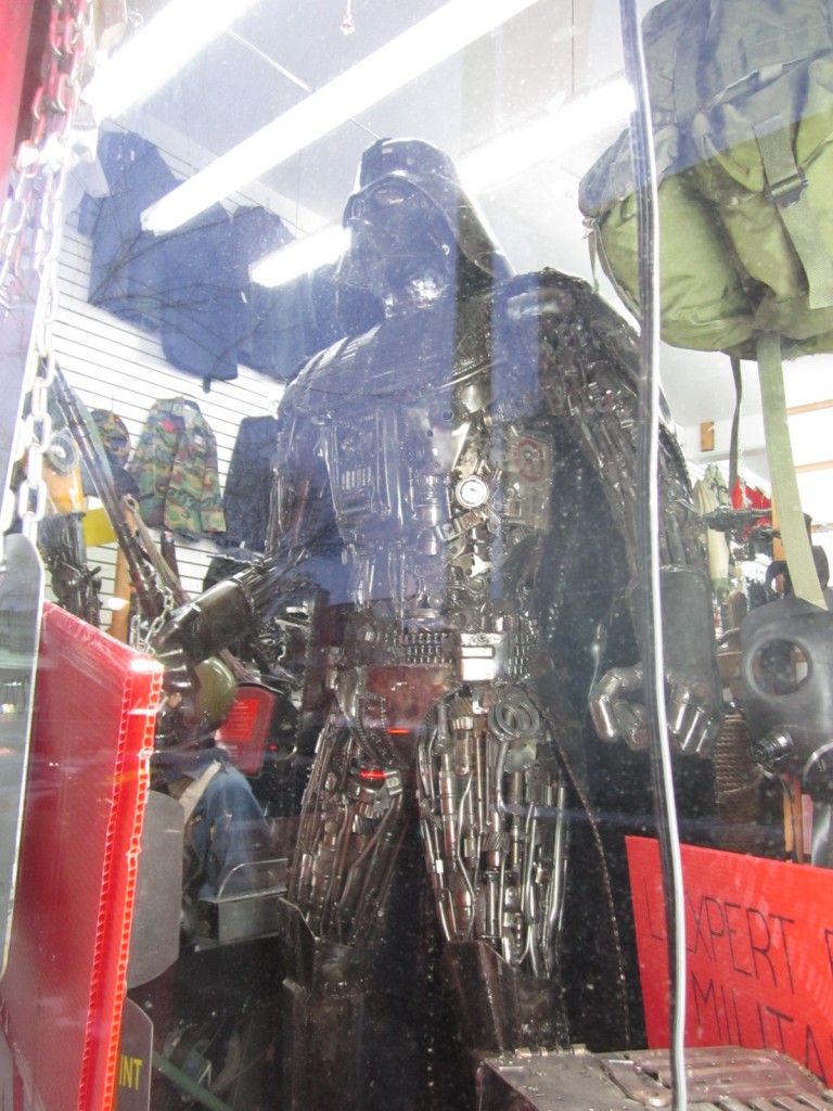 Darth Vader seems to stand vigilant awaiting the return of the Jedi