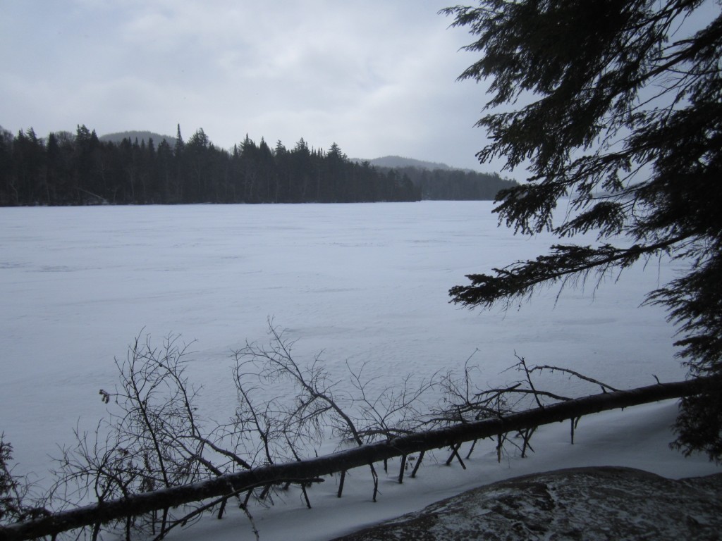 A very frozen Lake Placid, as viewed from Whiteface Landing.