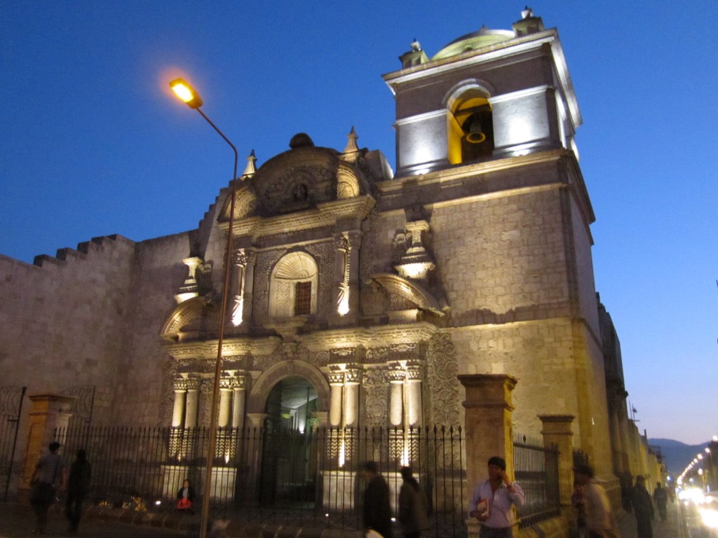 La Compania lies along the edge of the Plaza de Armas, opposite La Catedral