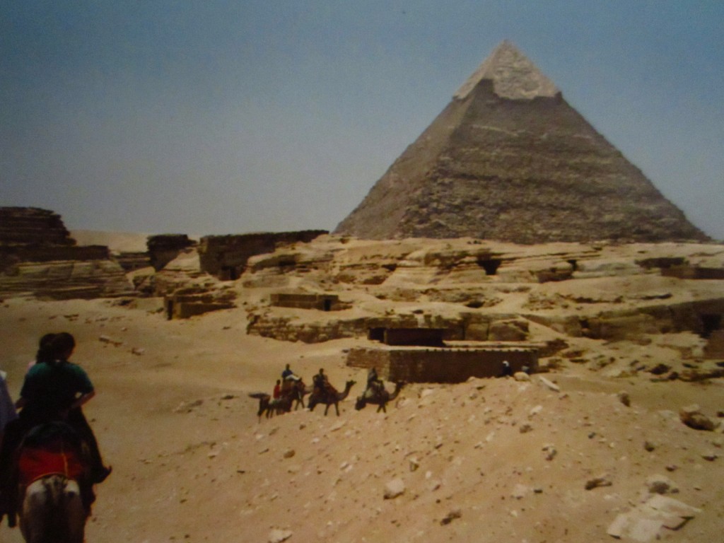 I rode camels around Egypt's Pyramids at Giza in 2004.