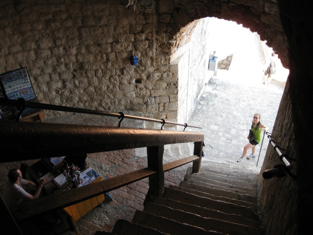 Exploring the majestic walls of Dubrovnik's Old Town during our honeymoon in Croatia.